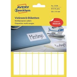 Avery universele etiketten 3336 50x14mm wit