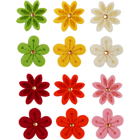 Creativ company https: www.cchobby.nl bloemen-van-vilt-met-strassteen-d-30-mm-dikte-2-5-mm-120-stuk-1-doos