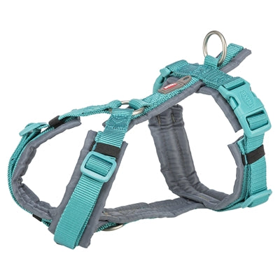 Trixie hondentuig premium trekking aqua blauw grafiet grijs