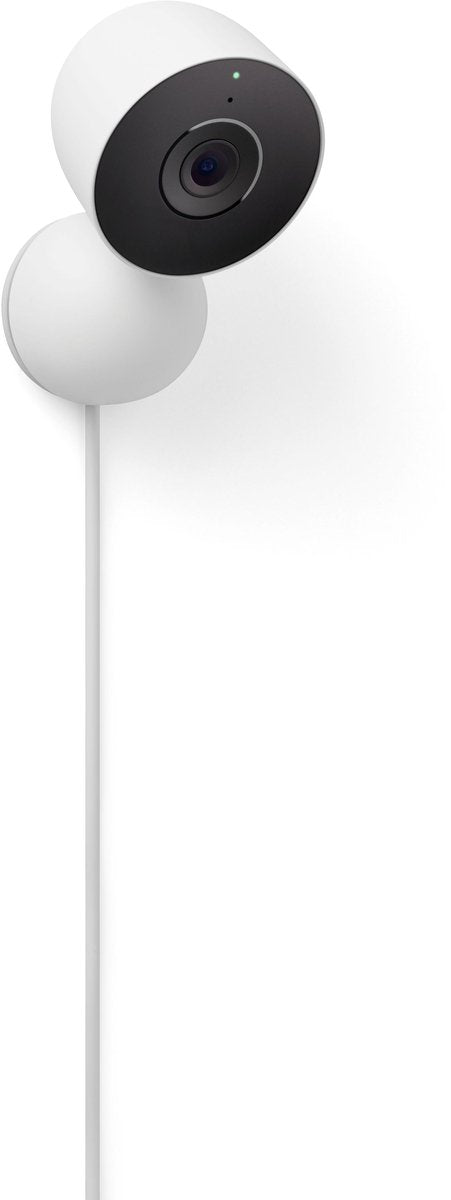 Google nest cam indoor - beveiligingscamera - wired - 3nd gen - snow