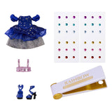 Rainbow high be dazzling-modepoppen - genevieve bleue (blauw) met bedazzle-tool en glinsterende strass-steentjes