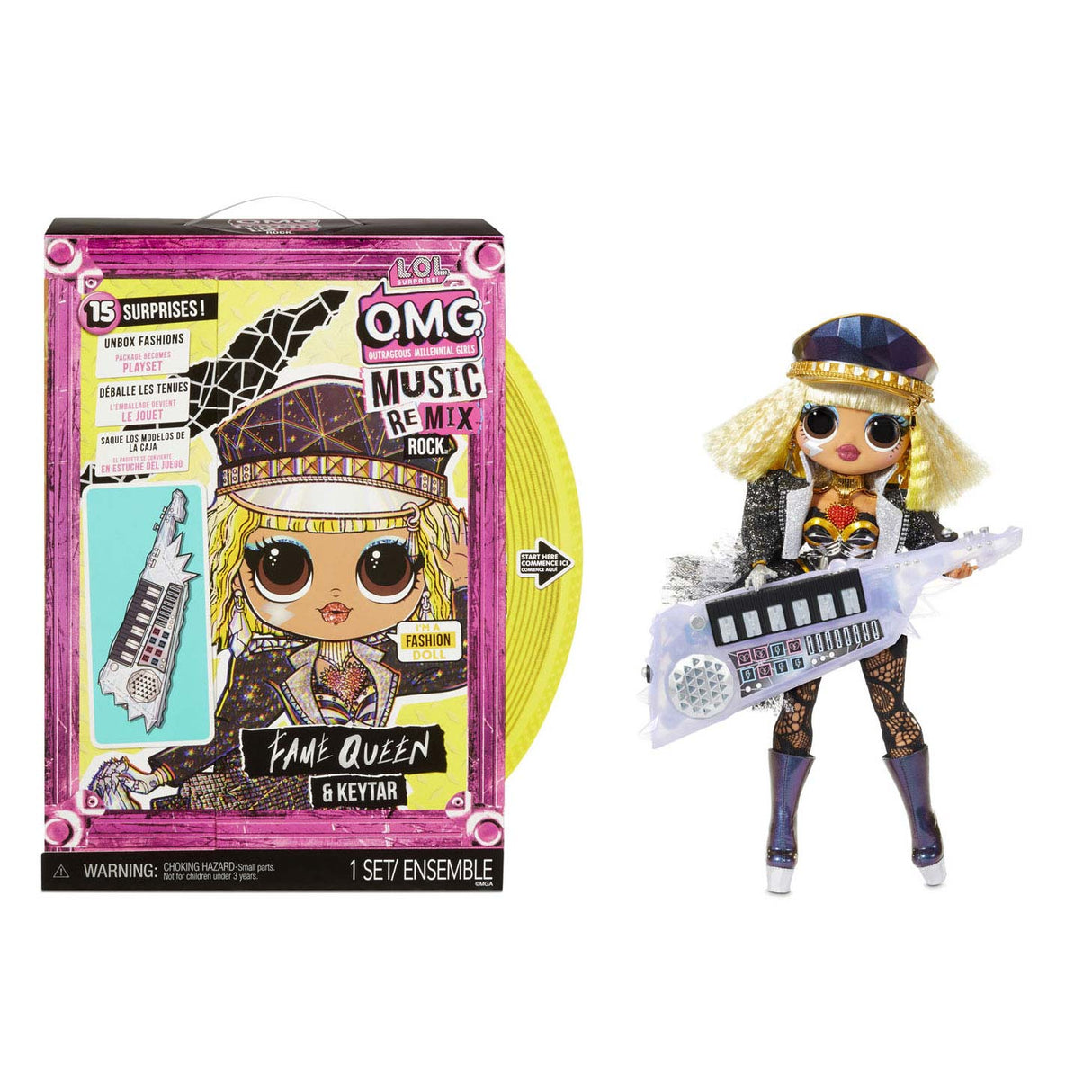 Mga Entertainment Iwwerraschung Omg Pop Remix Rockfame Queen a Keytar