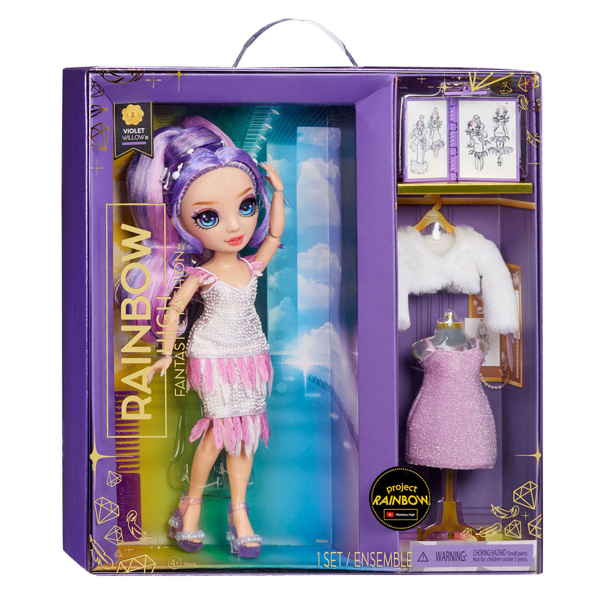 MGA Entertainment Rainbow High Fantastic Modepop Violet