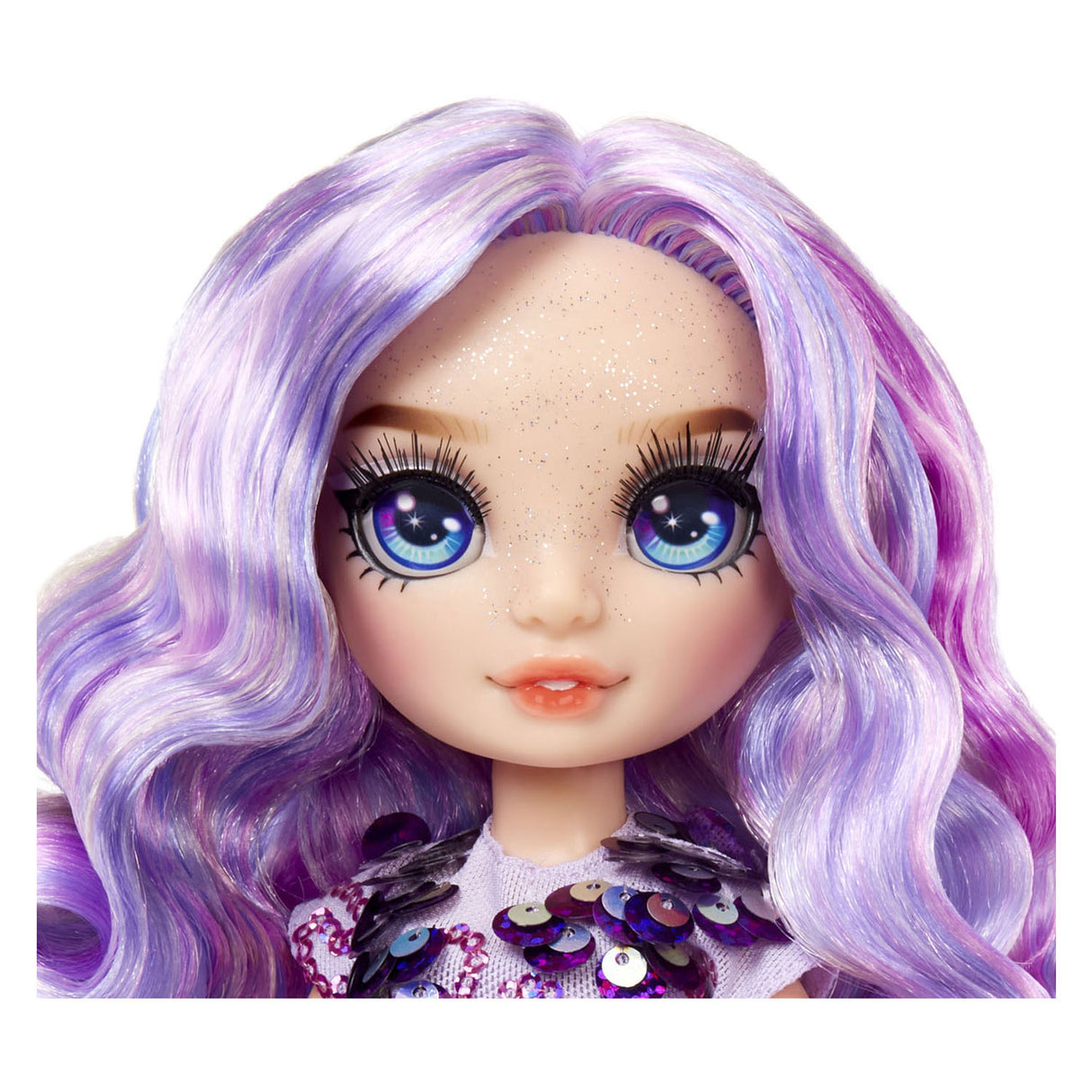 Rainbow high klassieke modepop - 28 cm - violet (paars) - met slijmset en diertje