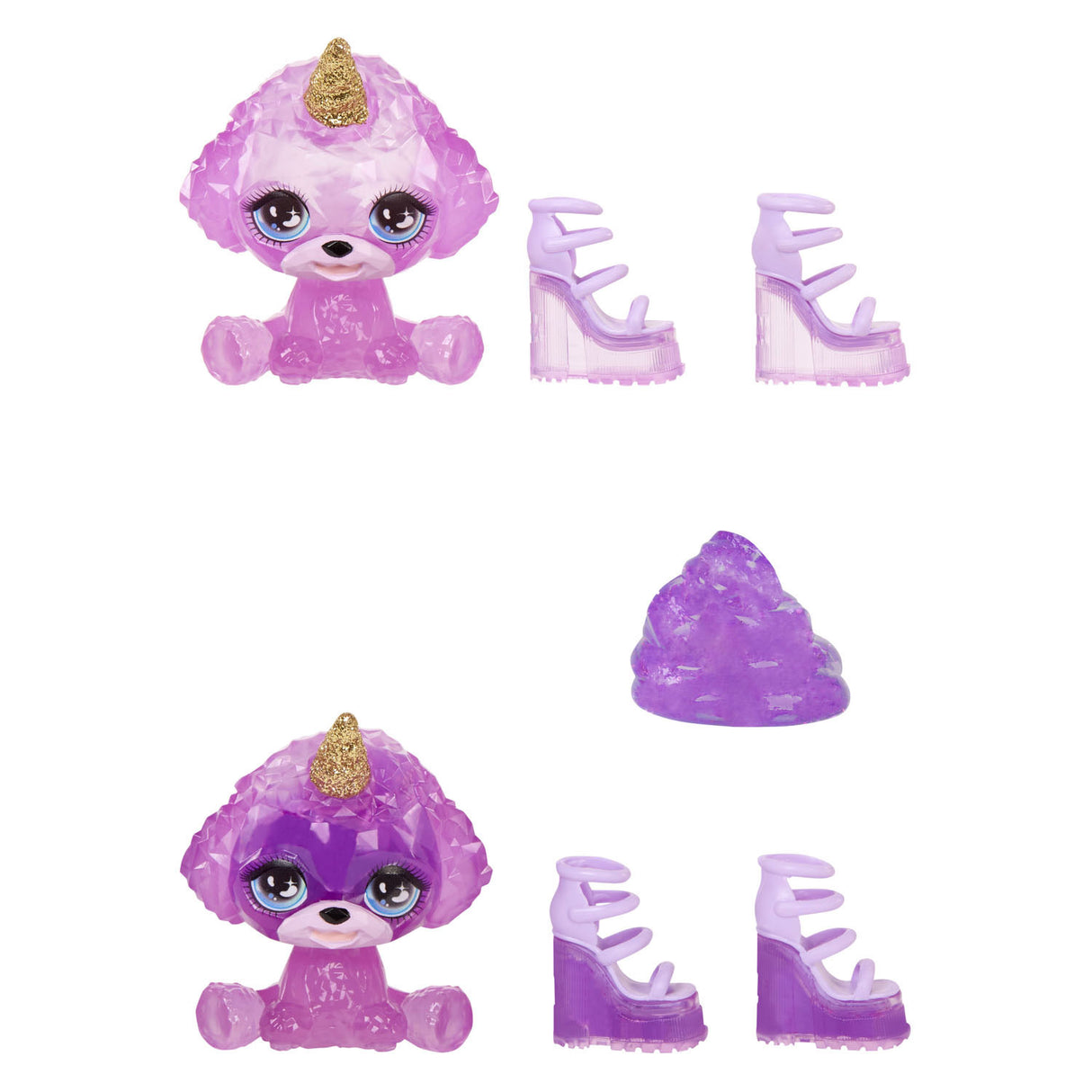 Rainbow high klassieke modepop - 28 cm - violet (paars) - met slijmset en diertje