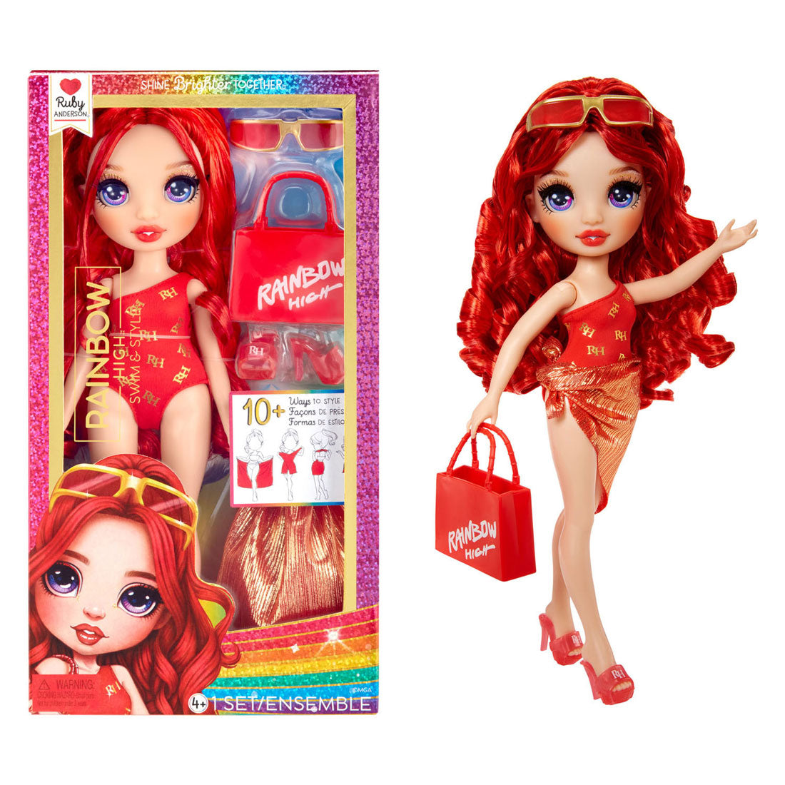 MGA Entertainment Rainbow High Swim Style Pop Ruby