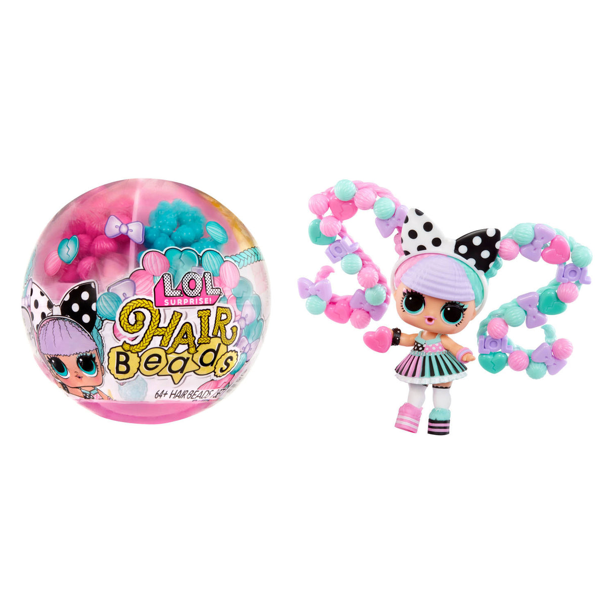 L.o.l. surprise hair beads speelfiguur in bal