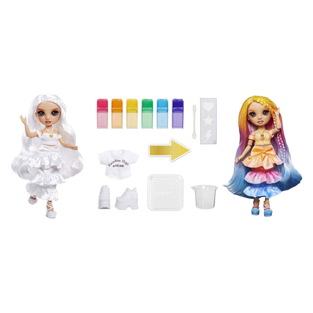 Mga entertainment rainbow high watercolor create-modepop bruine ogen