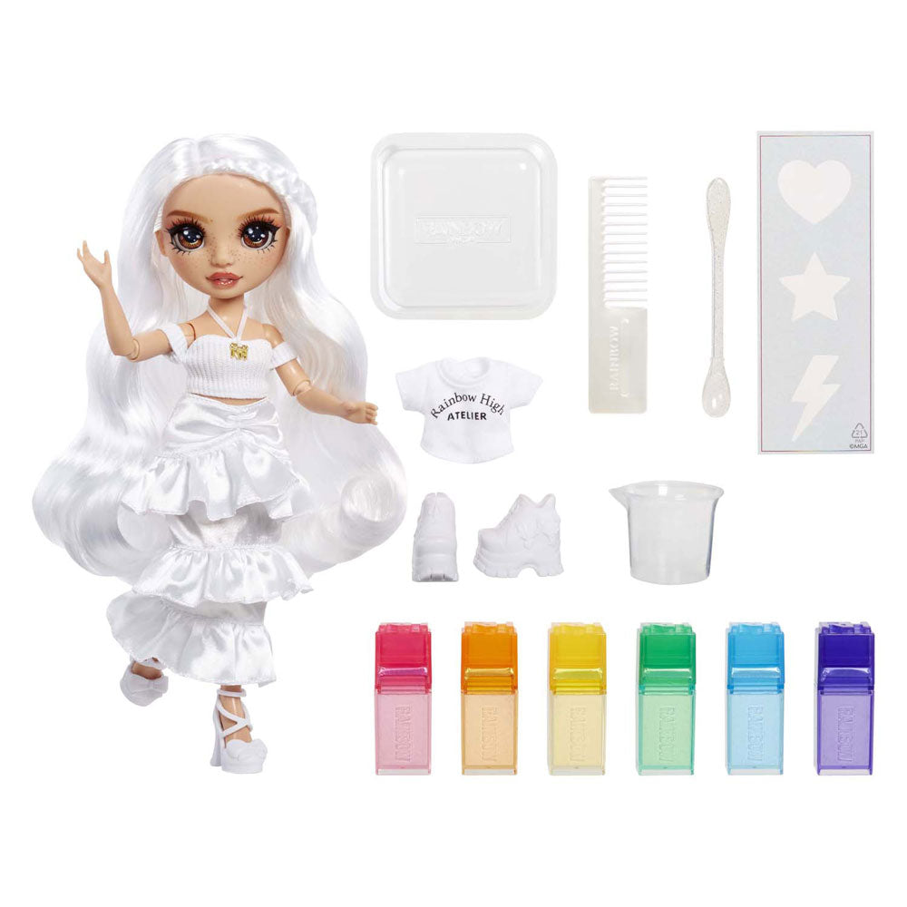 MGA Entertainment Rainbow High Watercolor Create-modepop Bruine ogen