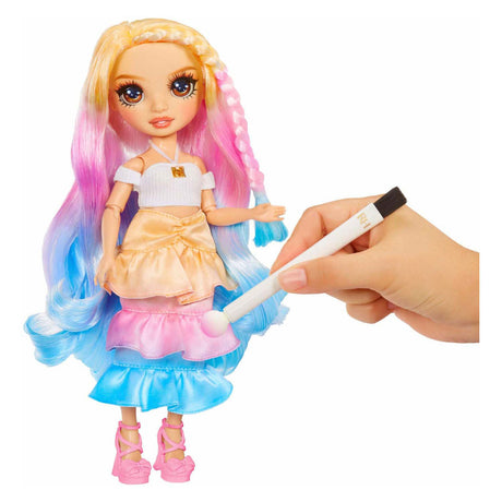 Rainbow high watercolor create-modepop - bruine ogen