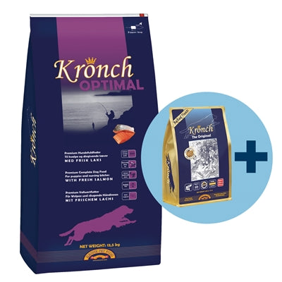 Kronch Optimal puppy met gratis kronch 100% zalmsnacks