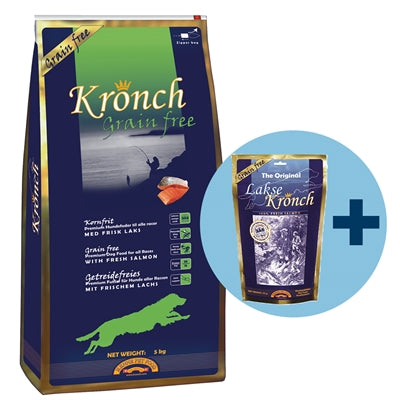 Kronch Adult graanvrij met gratis kronch 100% zalmsnacks