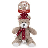 Rosewood brie beer met muts en sjaal rood