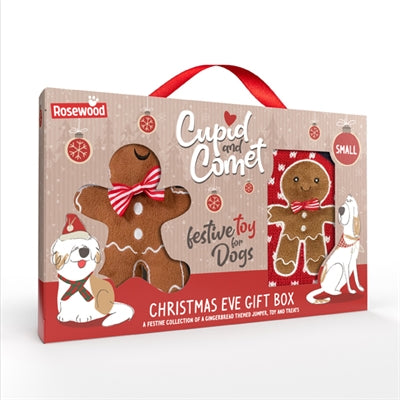 Cupid comet Christmas eve gift pack met trui speeltje snacks