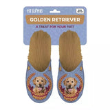 Pantoffel golden retriever lila beige