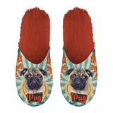 Pantoffel pug mopshond oranje