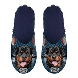 Pantoffel rottweiler donkerblauw