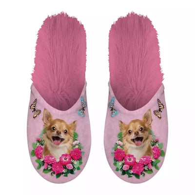 Pantoffel chihuahua roze