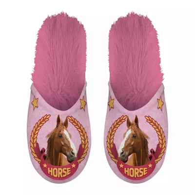 Pantoffel horse roze