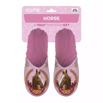 Pantoffel horse roze