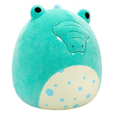 Squishmallows knuffel pluche - tortuga blauwgroene alligator, 40cm