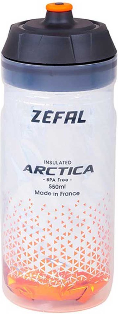 Zef al arctica 55 bidon - 550 ml - temperatuur vasthoudend - polypropyleen - bpa vrij - oranje zilver