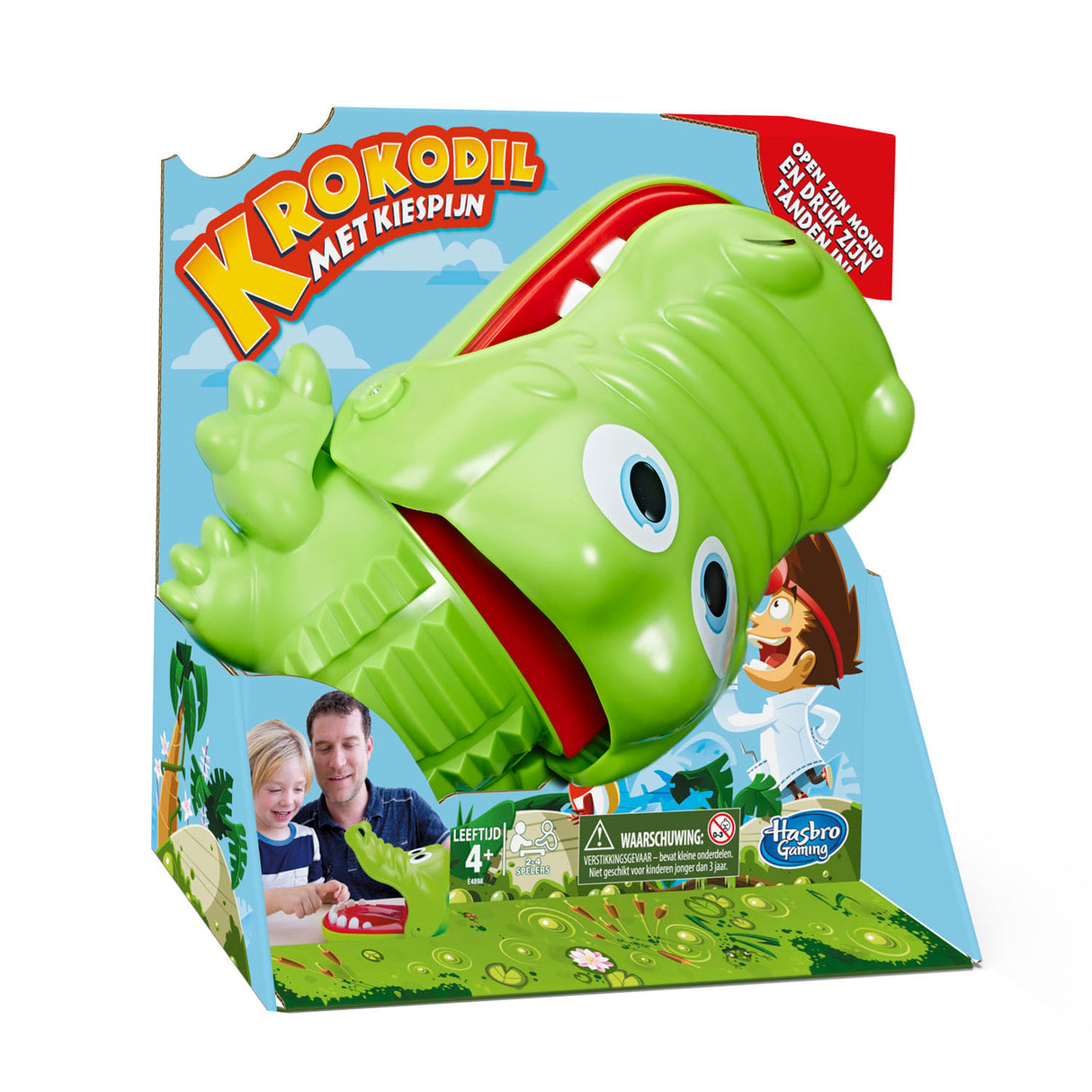 Hasbro gaming krokodil met kiespijn - actiespel - classic - gezelschapsspel