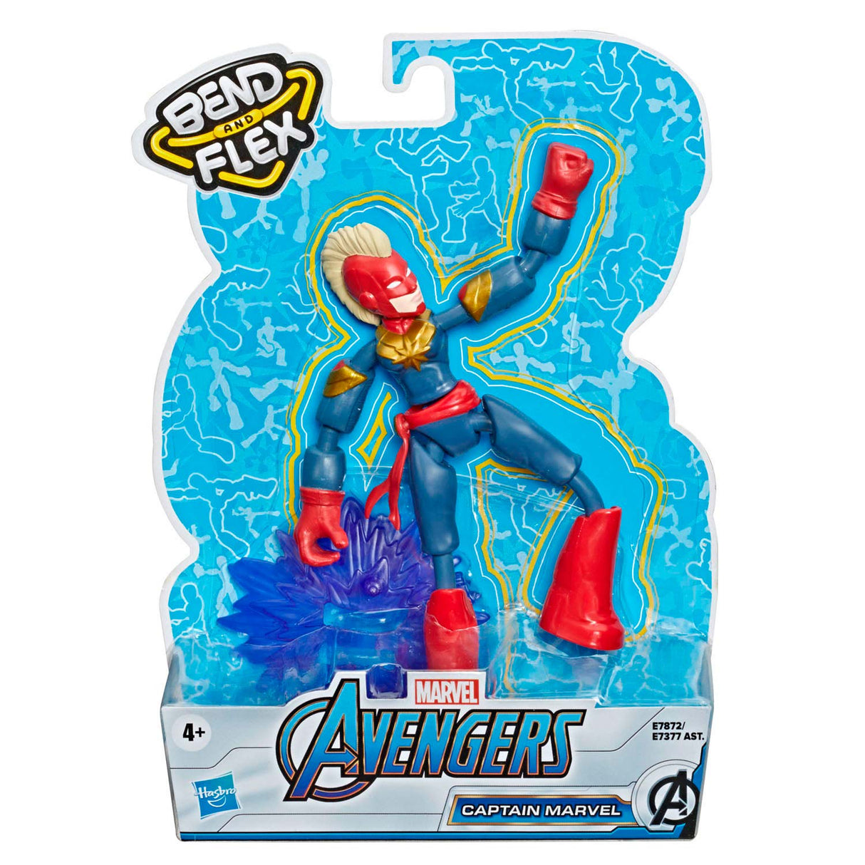 Hasbro flexibel actiefiguur avengers - captain marvel