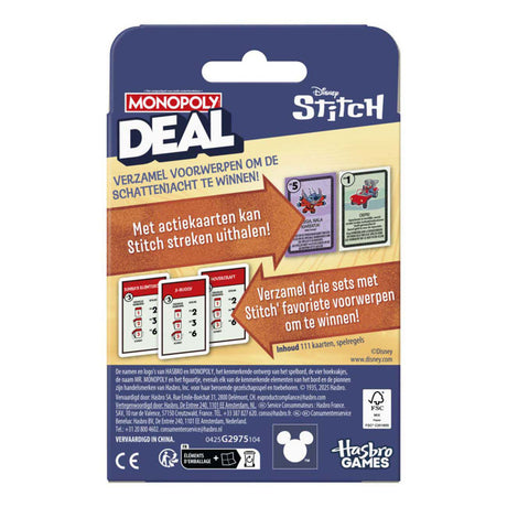 Monopoly spel deal stitch | 4 stuks