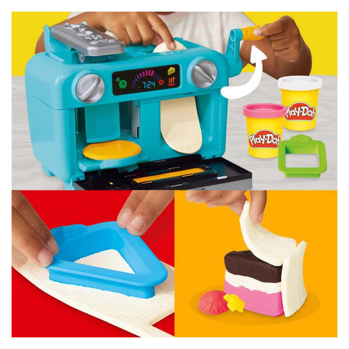 Play-doh taart met laagjes - boetseerklei