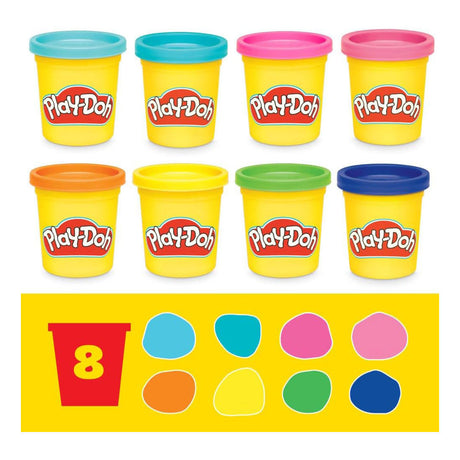 Play-doh mini classic bundel - 4in1 speelset - 8 kleipotjes