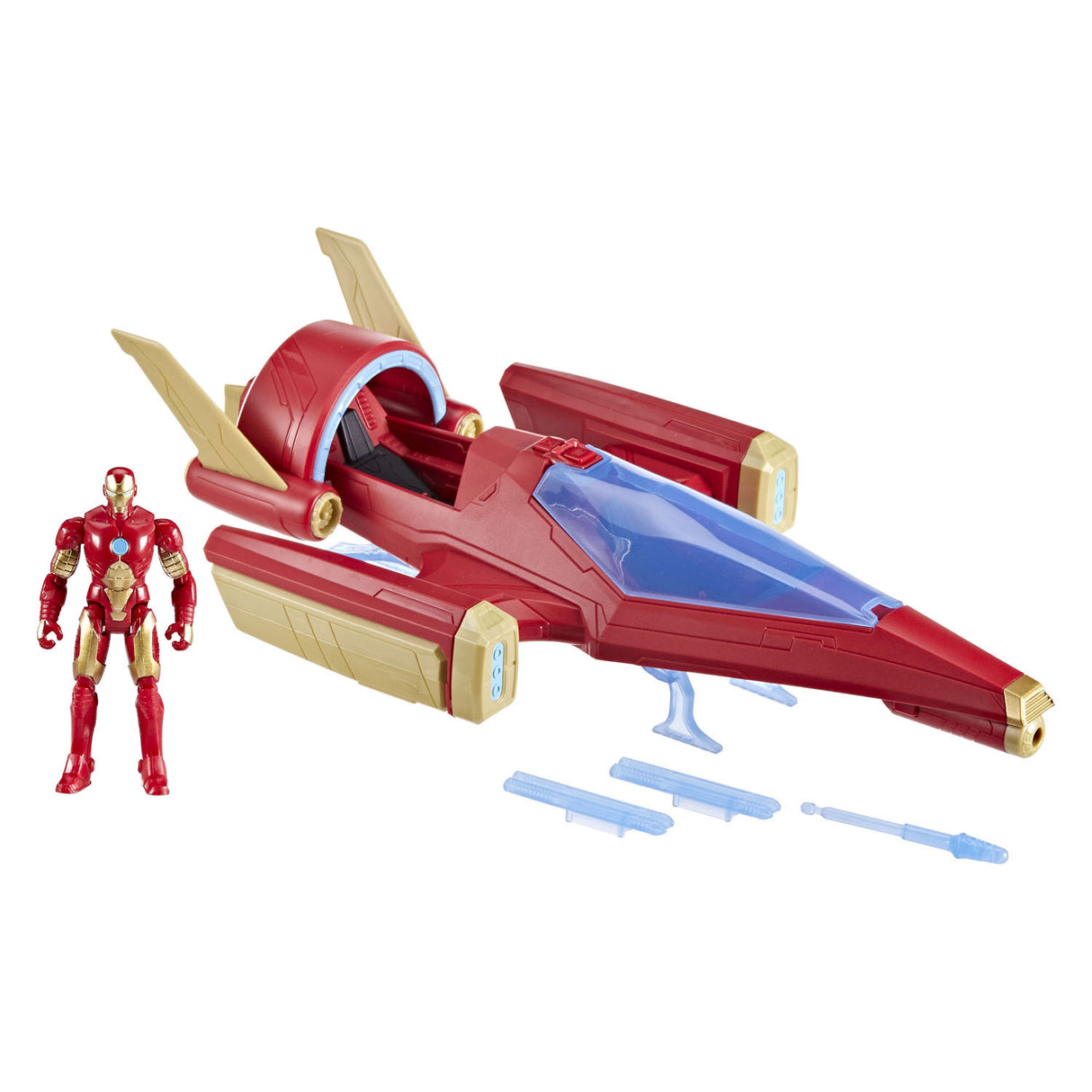 Hasbro avengers epic hero series iron man repulsor blast battle jet