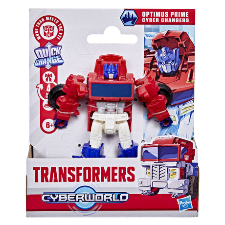 Hasbro transformers-speelgoed cyberworld cyber changers optimus prime, actiefiguur, 6+