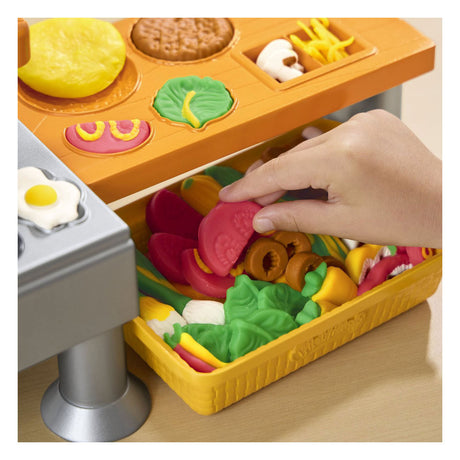 Play-doh supersissende keukenspeelset - met echte kookgeluiden - inclusief 8 potjes klei