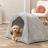 Trixie hondenmand tent jonna vital ribstof lichtgrijs