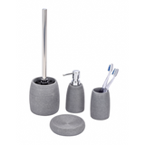Wenko 1064996 - tandenborstelbeker goa grijs | 2 stuks