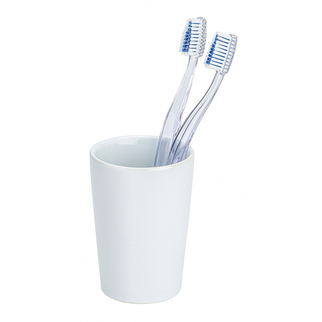 Wenko 1064995 - tandenborstelbeker coni keramiek wit | 4 stuks