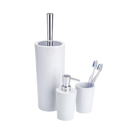 Wenko 1064995 - tandenborstelbeker coni keramiek wit | 4 stuks