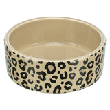Trixie voerbak drinkbak leo kat keramiek panterprint assorti