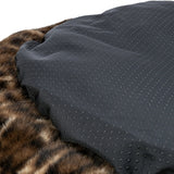 Trixie hondenmand leo soft rond pluche bruin panterprint