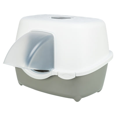 Trixie kattenbak davio top outdoor met kap grijs wit