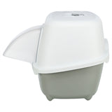 Trixie kattenbak davio top outdoor met kap grijs wit