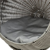 Trixie kattenmand amalia rond polyrattan grijs
