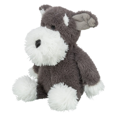 Trixie hond met snor pluche grijs