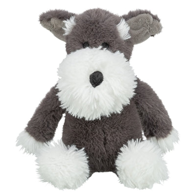 Trixie hond met snor pluche grijs