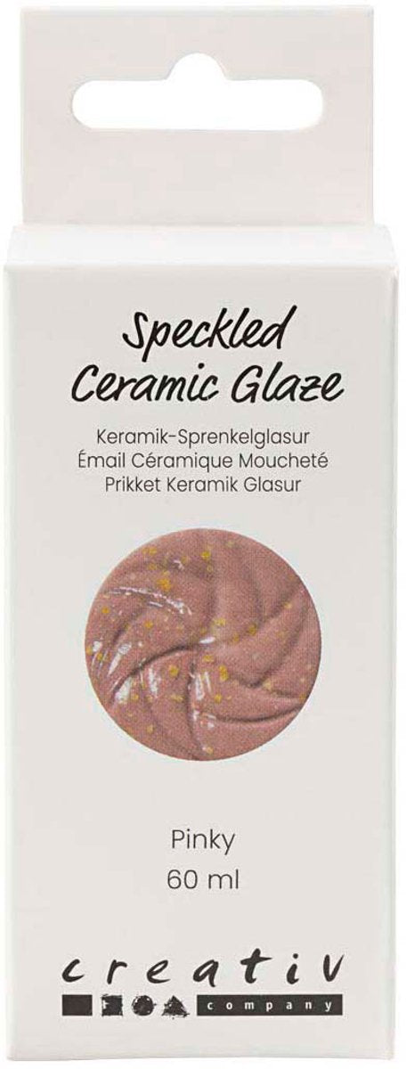 Creativ company gespikkeld keramiek glazuur 999-1060 c dekkend pinky - 60ml