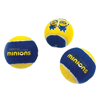 Minion s squeaky tennisballen met piep geel blauw