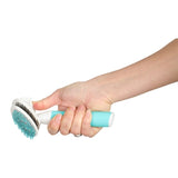 Zolux anah slickerborstel intrekbaar zacht puppy blauw wit