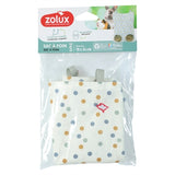 Zolux hooizak cosy gestipt wit