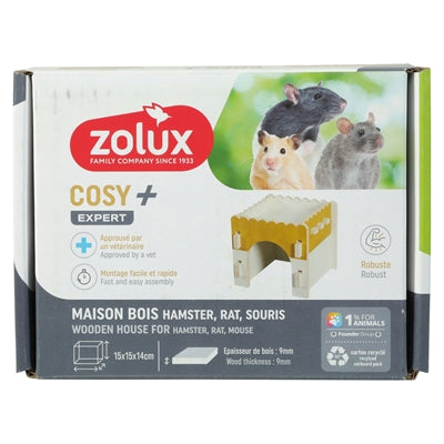 Zolux knaaghuis cosy hamster rat muis hout